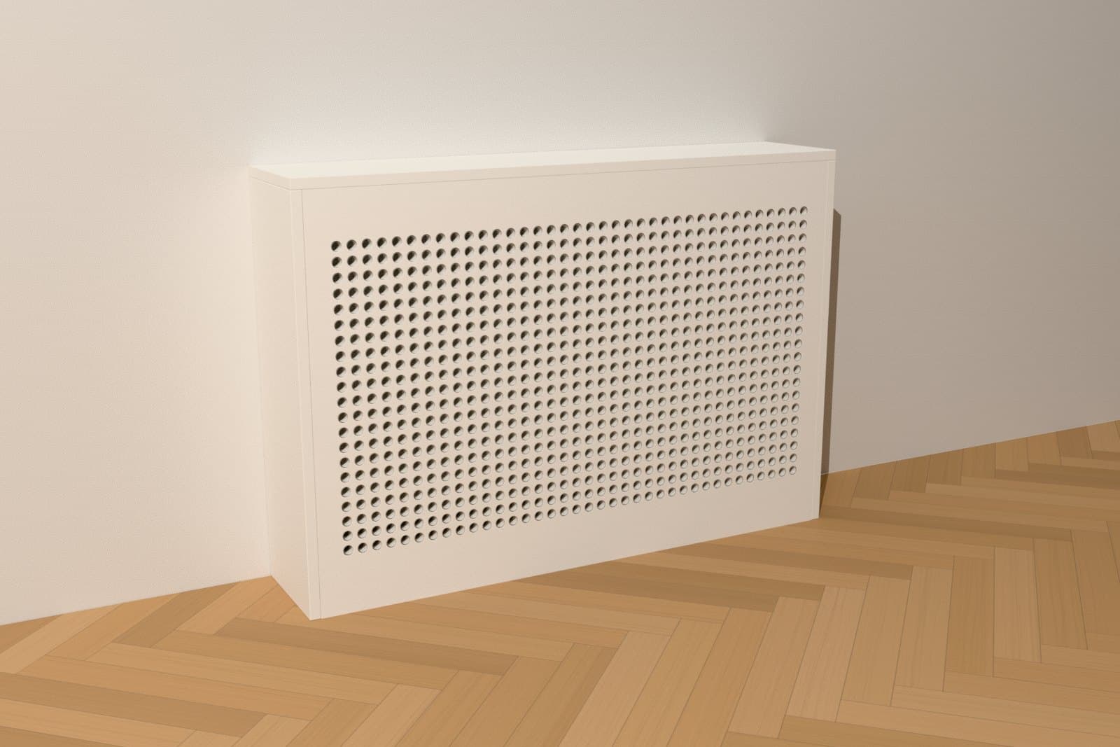 Elementskydd med mönstret Modern, Vit MDF