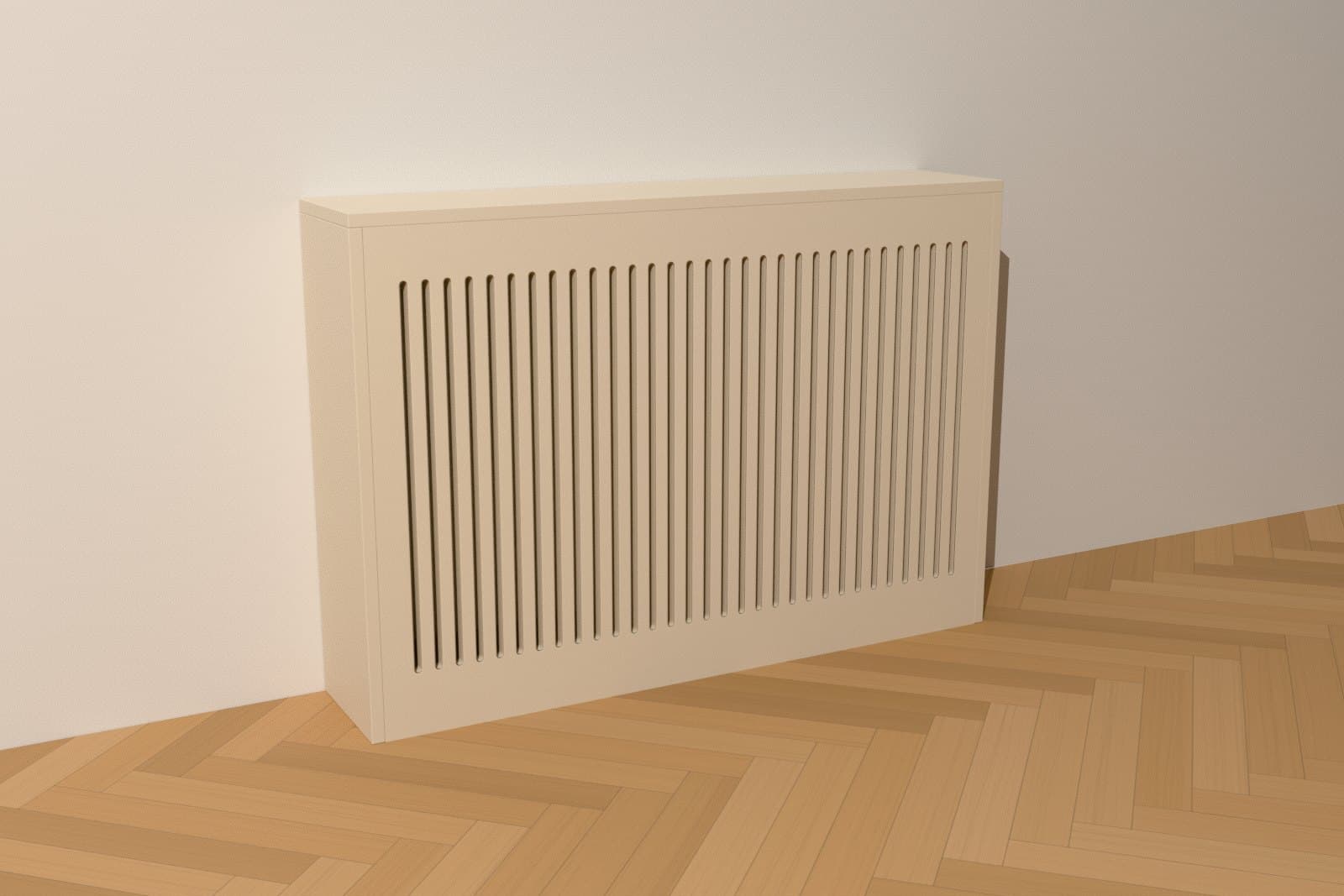 Elementskydd med mönstret Spårad / Linjär, Beige MDF